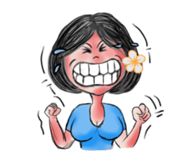 Khaw-Hom Interpreting charming girl sticker #9836800