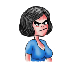 Khaw-Hom Interpreting charming girl sticker #9836801