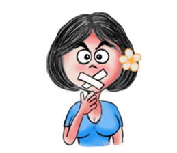 Khaw-Hom Interpreting charming girl sticker #9836802
