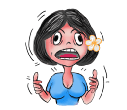 Khaw-Hom Interpreting charming girl sticker #9836804