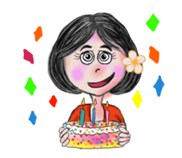 Khaw-Hom Interpreting charming girl sticker #9836805