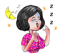 Khaw-Hom Interpreting charming girl sticker #9836806