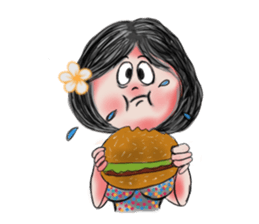 Khaw-Hom Interpreting charming girl sticker #9836807