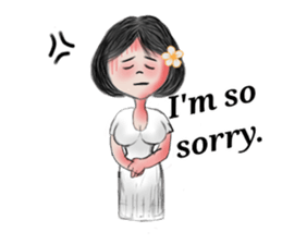 Khaw-Hom Interpreting charming girl sticker #9836808