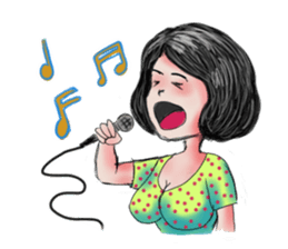 Khaw-Hom Interpreting charming girl sticker #9836809