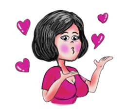 Khaw-Hom Interpreting charming girl sticker #9836810