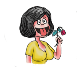 Khaw-Hom Interpreting charming girl sticker #9836811