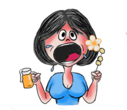 Khaw-Hom Interpreting charming girl sticker #9836812