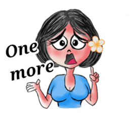 Khaw-Hom Interpreting charming girl sticker #9836814