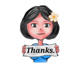 Khaw-Hom Interpreting charming girl sticker #9836815