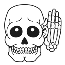 Simple skull 2. sticker #9952596