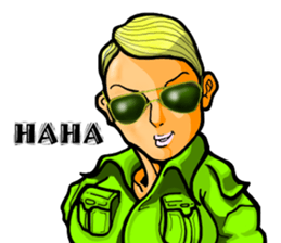 Female warrior sticker #10007640