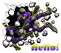 Female warrior sticker #10007641