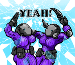 Female warrior sticker #10007643