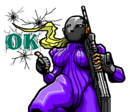 Female warrior sticker #10007644