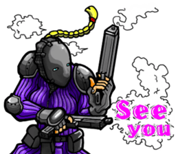 Female warrior sticker #10007645