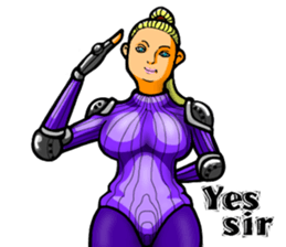 Female warrior sticker #10007646