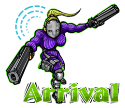 Female warrior sticker #10007647