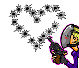 Female warrior sticker #10007651