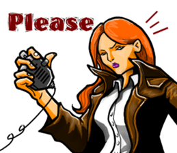 Female warrior sticker #10007652