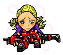 Female warrior sticker #10007653