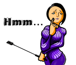 Female warrior sticker #10007657