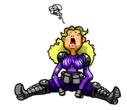 Female warrior sticker #10007659