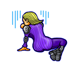 Female warrior sticker #10007660