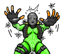 Female warrior sticker #10007662