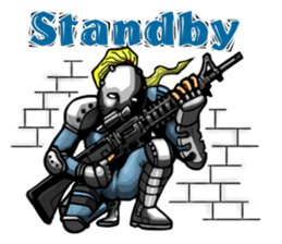 Female warrior sticker #10007664