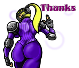 Female warrior sticker #10007666