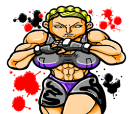 Female warrior sticker #10007668