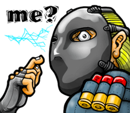 Female warrior sticker #10007673