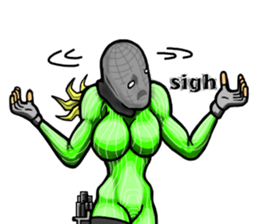 Female warrior sticker #10007674