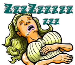 Female warrior sticker #10007675