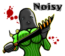 Female warrior sticker #10007676