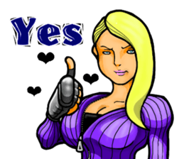 Female warrior sticker #10007677