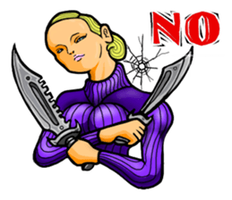 Female warrior sticker #10007679