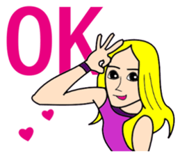 blond girl sticker #10127920