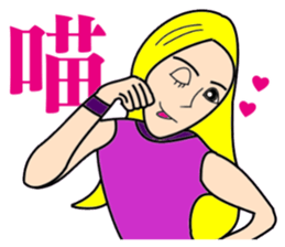 blond girl sticker #10127945