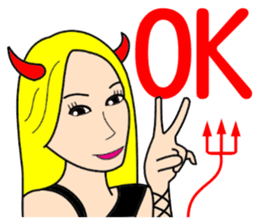 Demonology blond beauty sticker #10160673