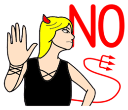 Demonology blond beauty sticker #10160680