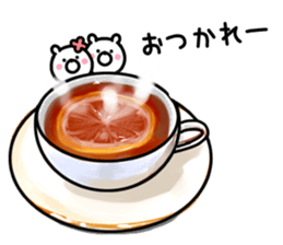 Small white bear! sticker #10184538