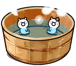 Small white bear! sticker #10184539