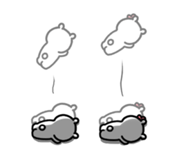 Small white bear! sticker #10184553