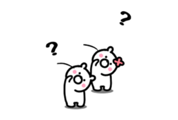 Small white bear! sticker #10184554