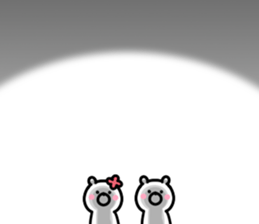 Small white bear! sticker #10184563