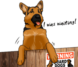 German Shepherd Dogs. sticker #10294007