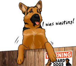 German Shepherd Dogs. sticker #10294007