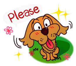 my lovely dog "Cookie" (English) sticker #10311066